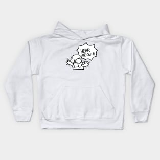 Hear me out funny goober Kids Hoodie